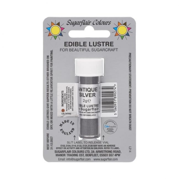 Edible Lustre - Antique Silver - E171 Free